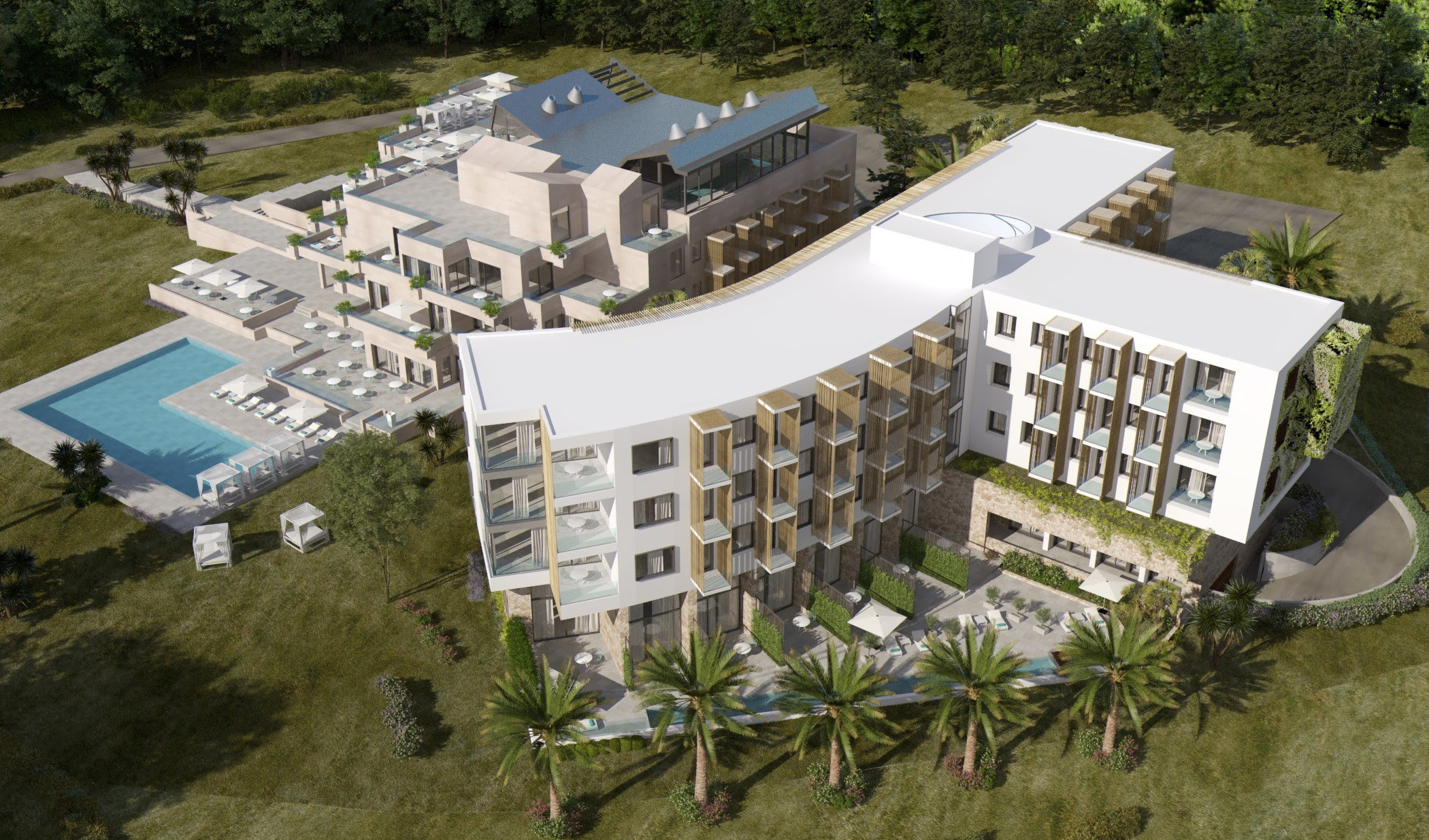 Maqueta del nuevo hotel que Meliá y Summun Hotel Group abrirán en Santa Ponça en 2026.
