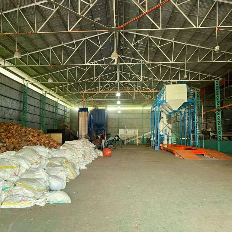 Berde Kaway initial facility using coconut husk