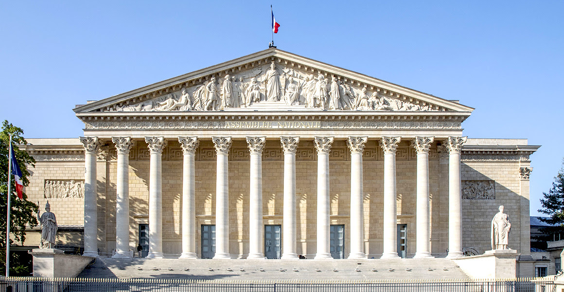 Photo du Palais Bourbon, siège de l'Assemblée nationale. 