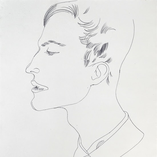 andy warhol young man in profile works on paper zoom 550 675