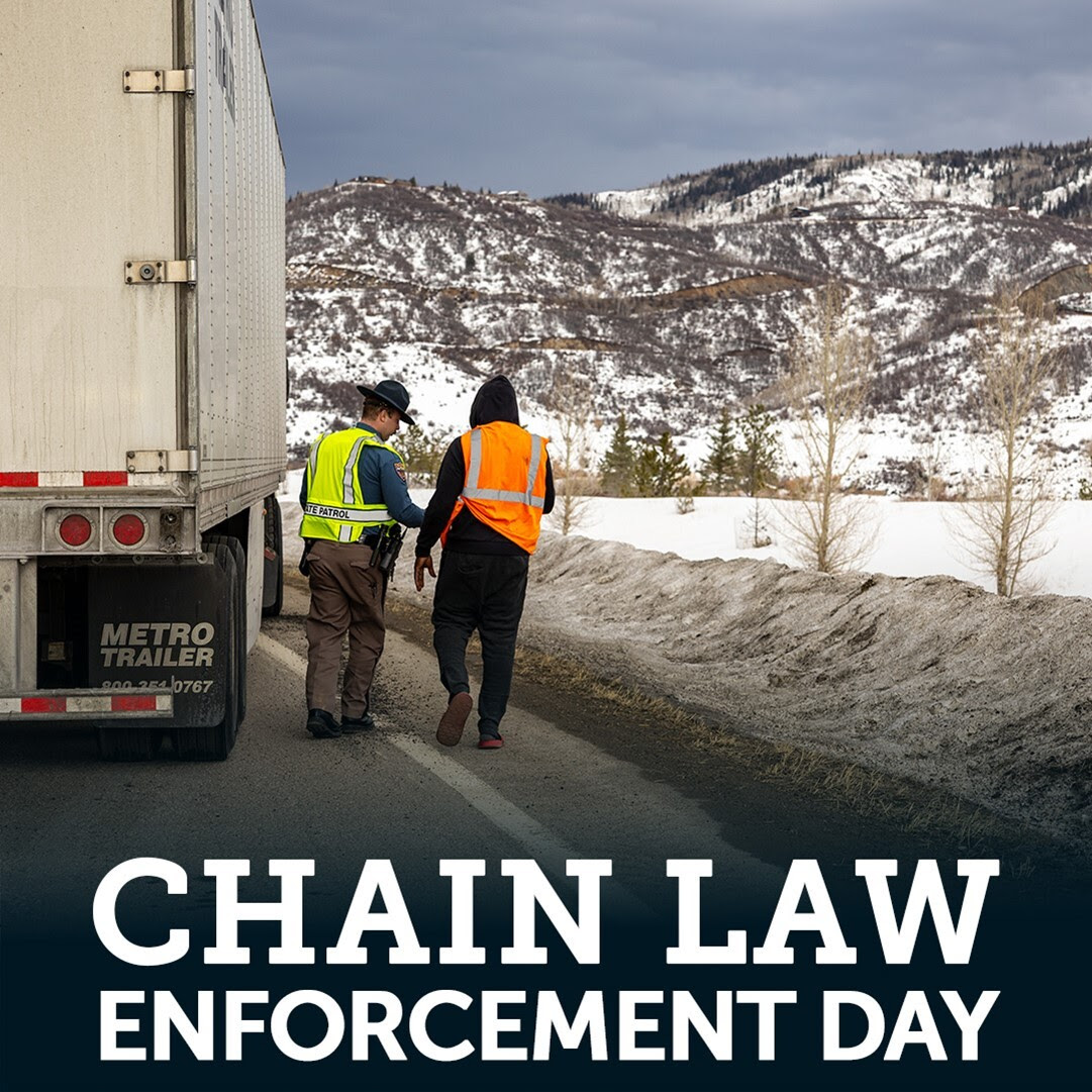 Trooper on chain law enforcement