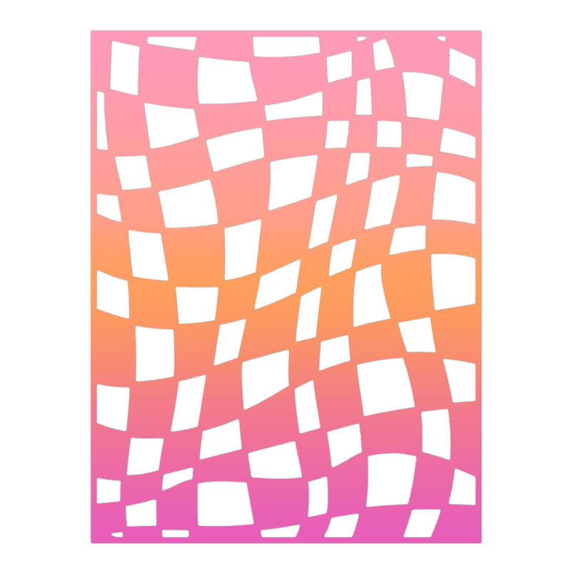 Image of Groovy Checked A2 Background Die