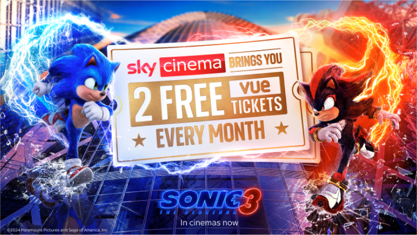 Sky Cinema brings you two free Vue tickets every month