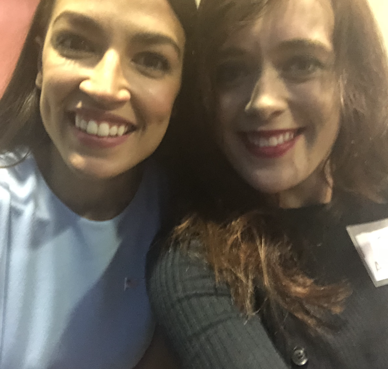 The author with Rep. Alexandria Ocasio-Cortez