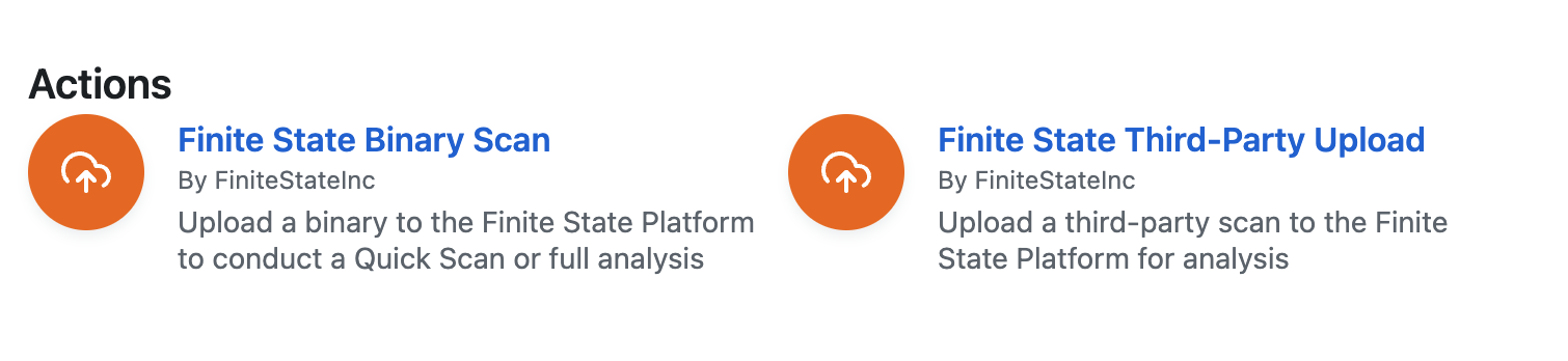 The Finite State Actions on the GitHub Marketplace