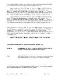 Agreement between owner and contractor | PDF