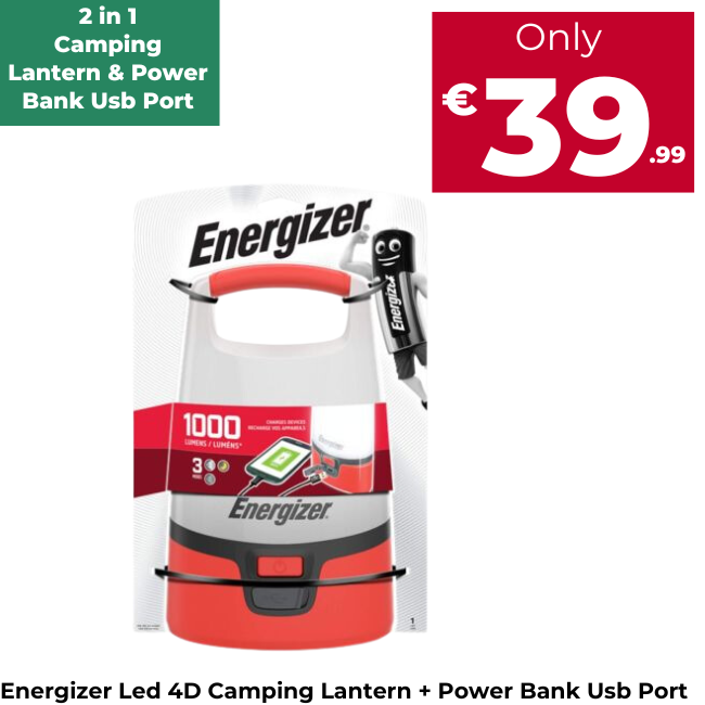 Energizer Led 4D Camping Lantern + Power Bank Usb Port