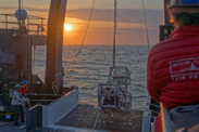 Deploying HabCam V4 from the NOAA Ship Henry B. Bigelow during a research survey. Credit: NOAA Fisheries/Dvora Hart