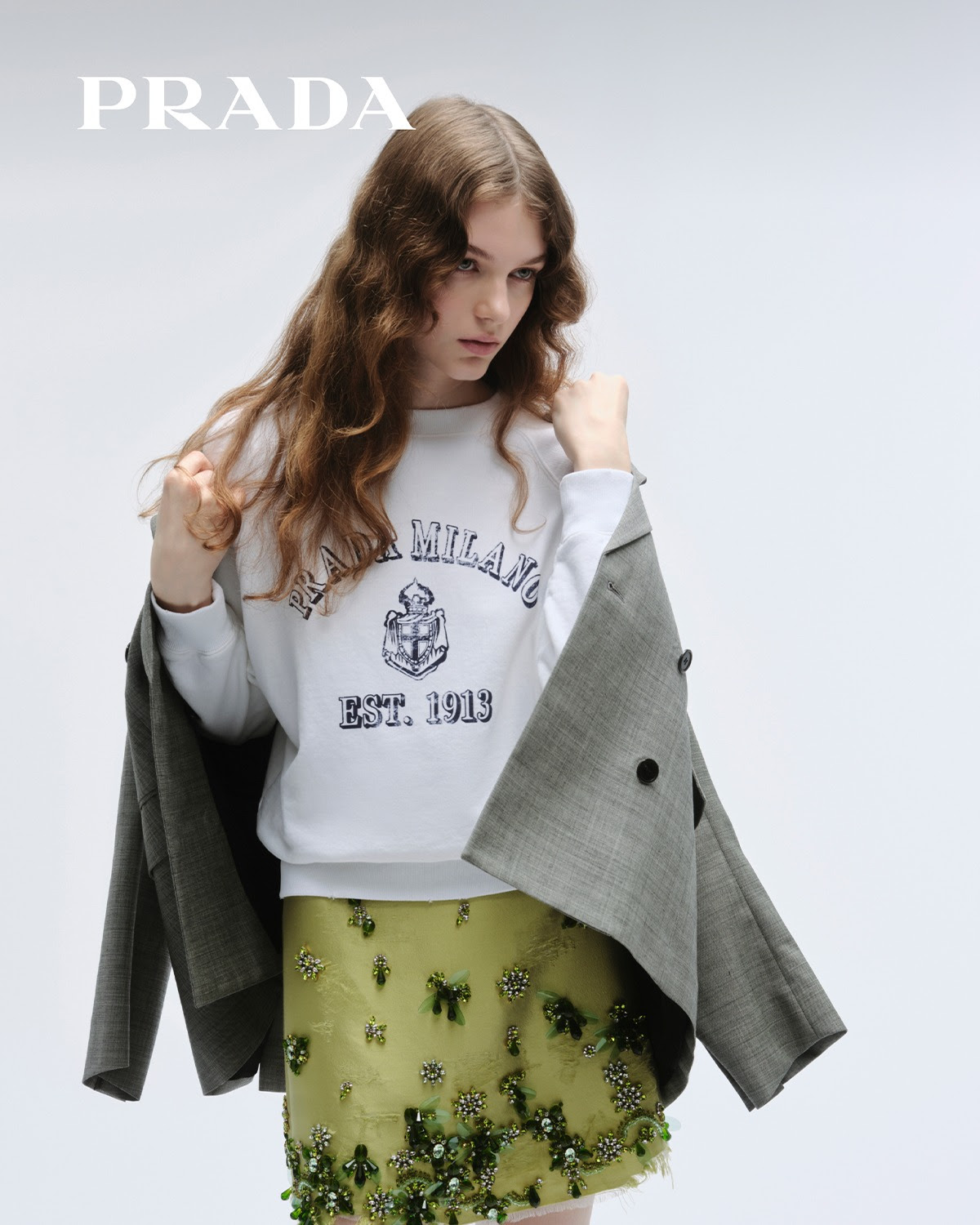 college style sweatshirts by Prada lonline prelaunch