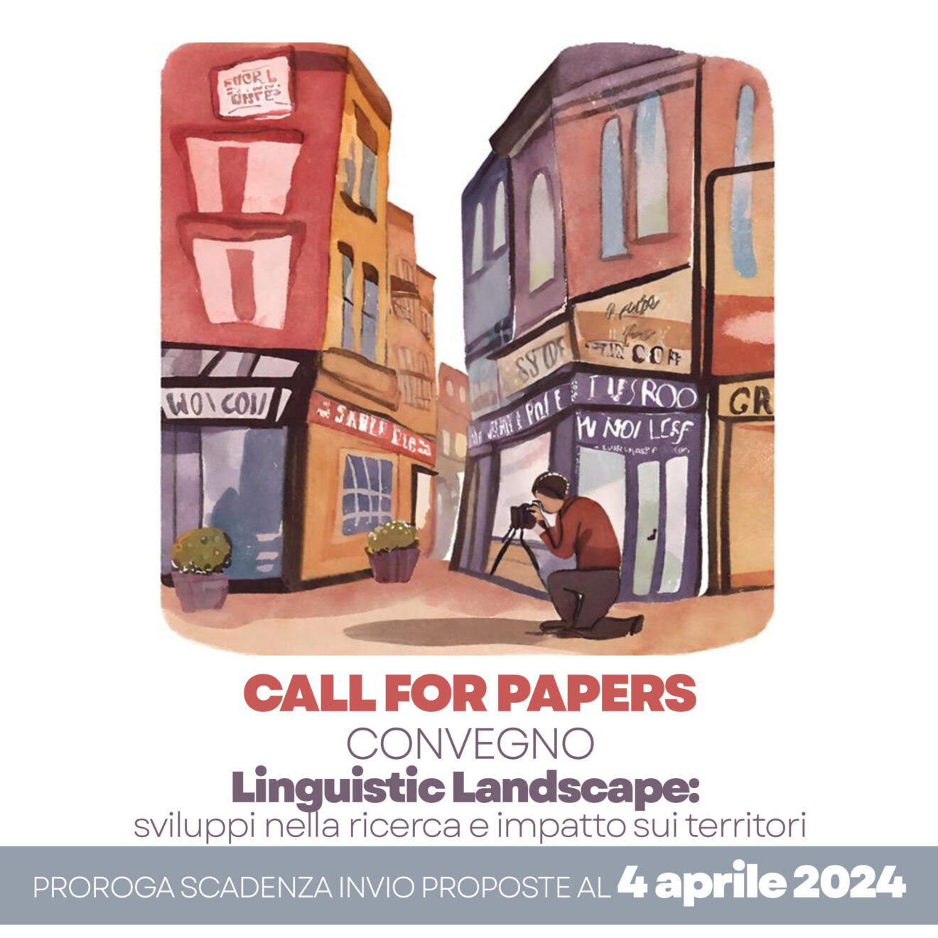 Call for Papers Convegno internazionale Linguistic Landscape - proroga scadenza domande al 4 aprile 2024