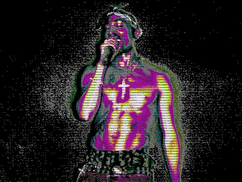 Image may contain: Tupac, Glitch