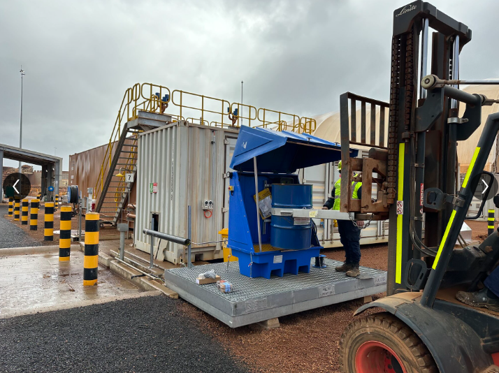 Aderco automatized dosing pump in Australian Mine (extract from https://www.vm-industrials.com/)