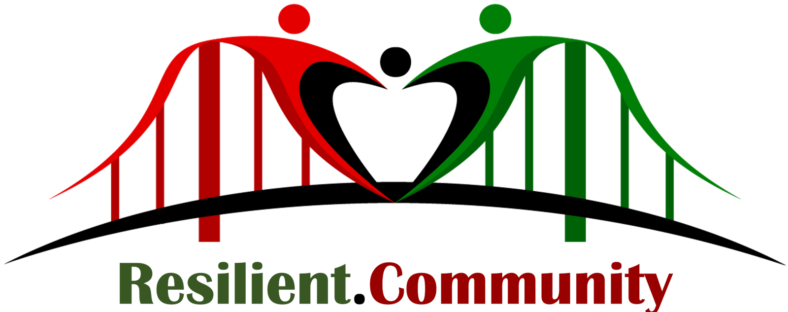 Resilient.Community logo - people forming a bridge