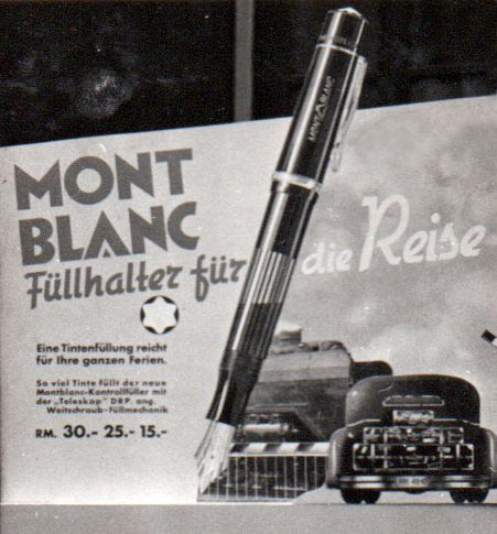 Cartel publicitario de tienda en 1937