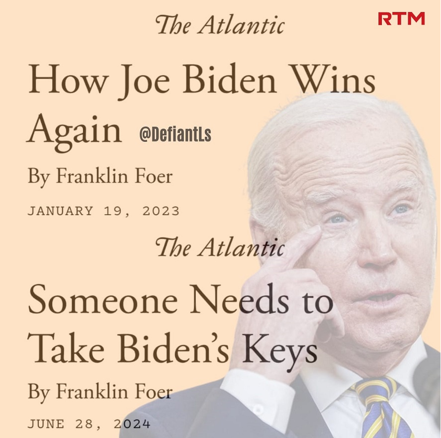 Hypocrite Atlantic Magazine for extolling Biden one minute then switching overnight.