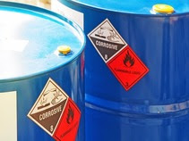 flammable liquid in containers