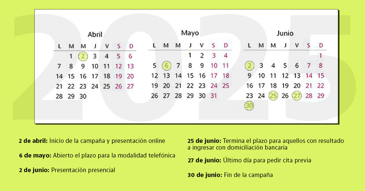 Calendario de la Renta 2024