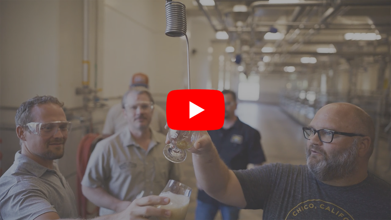 Watch Sierra Nevada employees pour the first tank samples of Celebration IPA