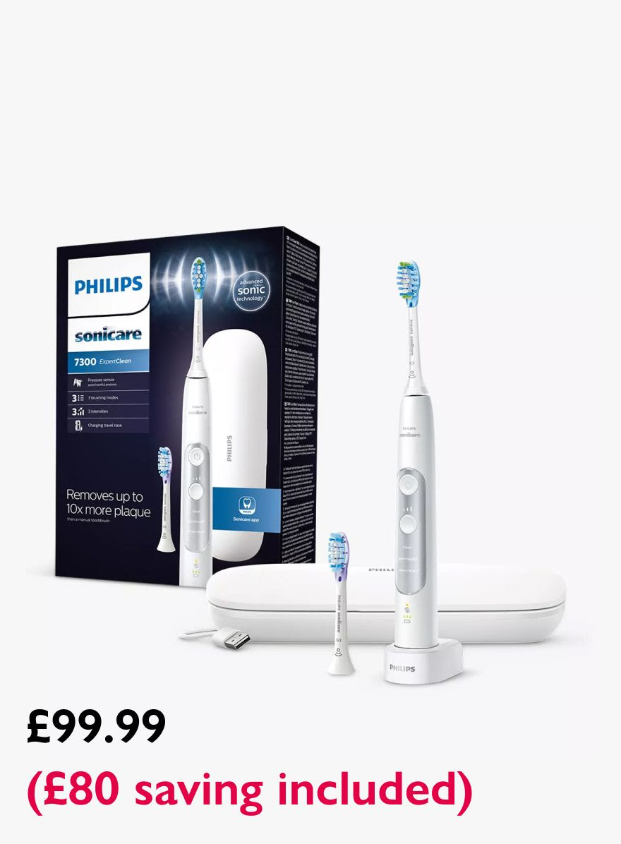 Philips Sonicare Electric Toothbrush £99.99 (£80 saving included)