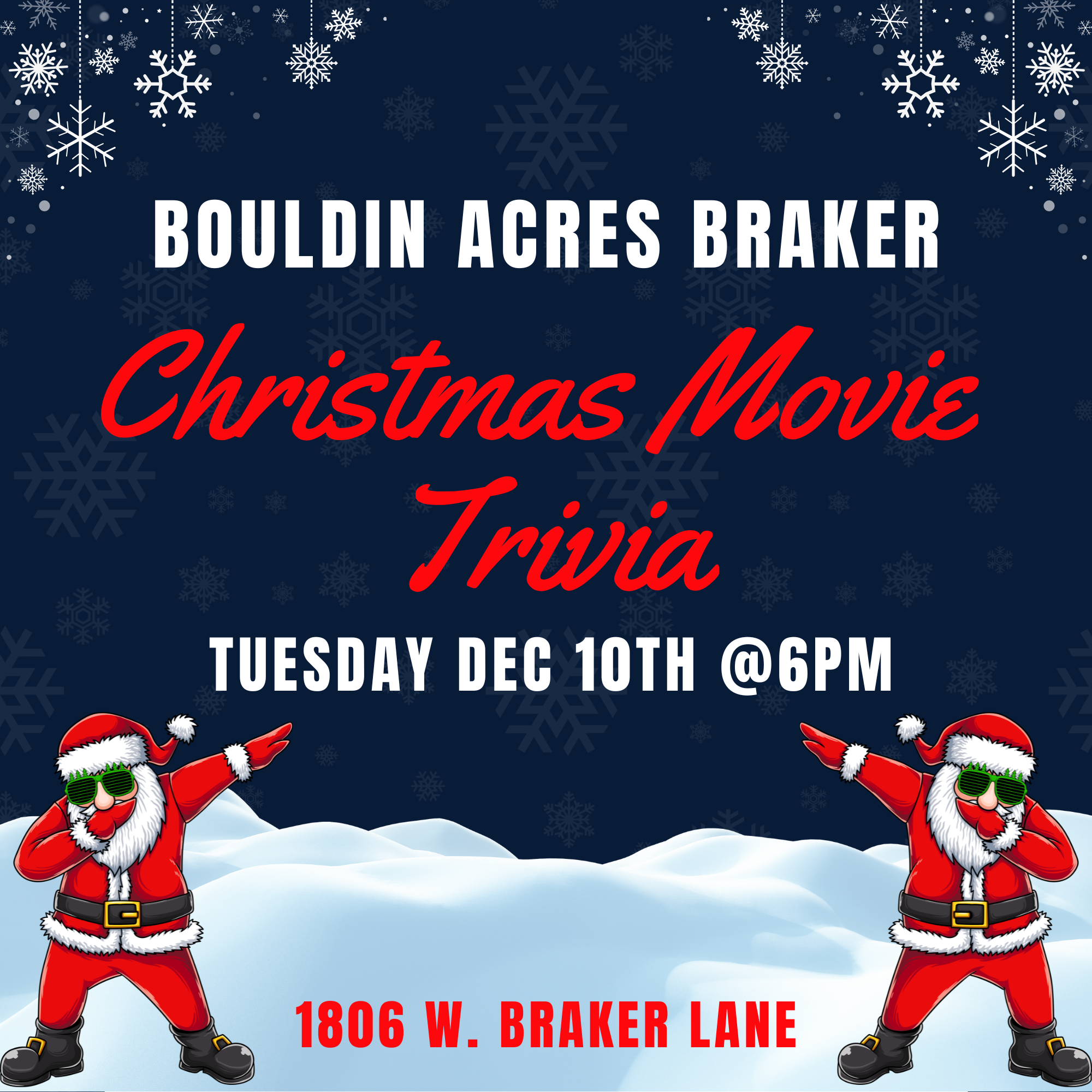 Christmas Movie Trivia at Braker Lane