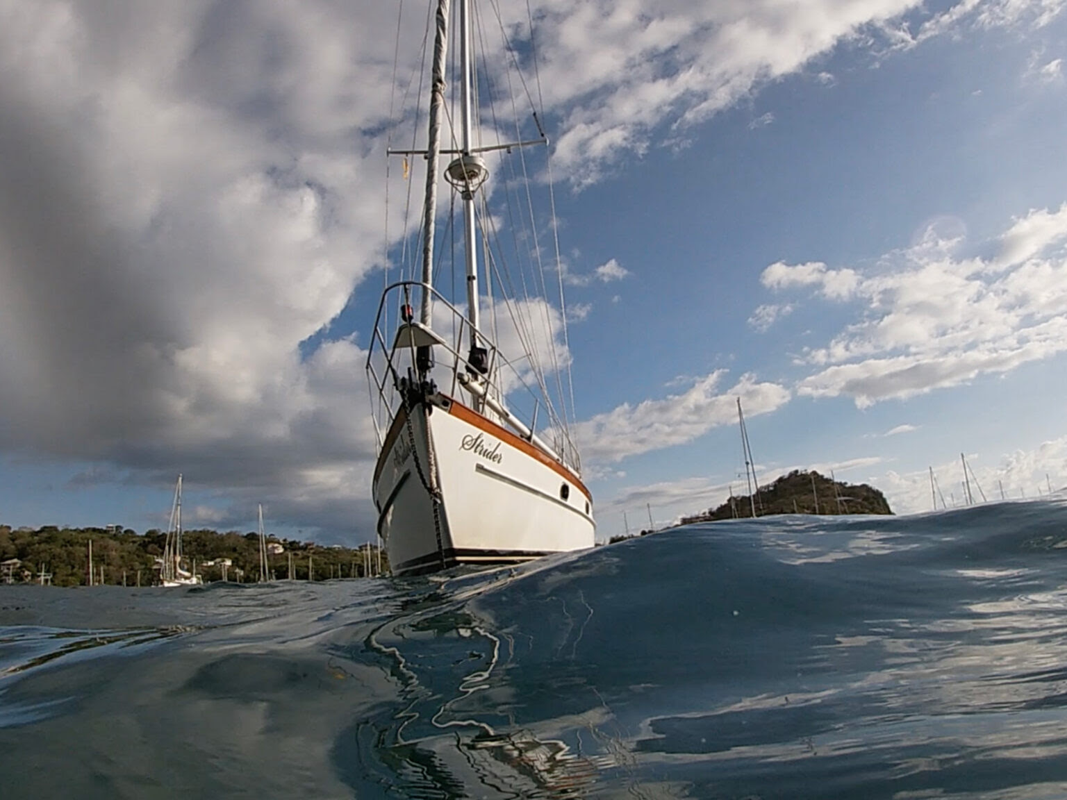 Strider at anchor