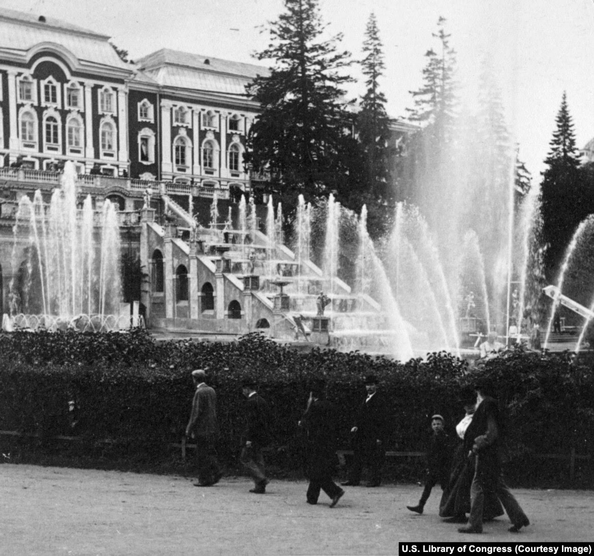 The fountains at Peterhof, just outside St. Petersburg
