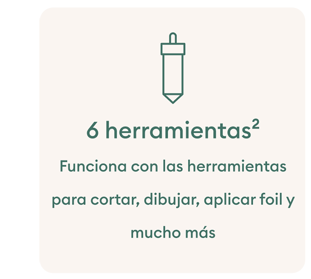 6 herramientas - Funciona con las herramientas para cortar, dibujar, aplicar foil y mucho más