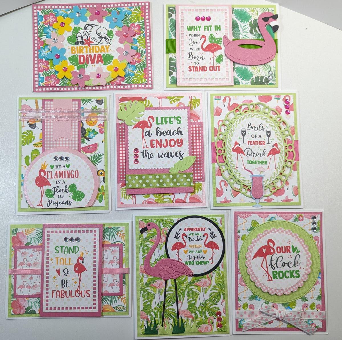 Flamingo Card Kit by Karen Zimmerman