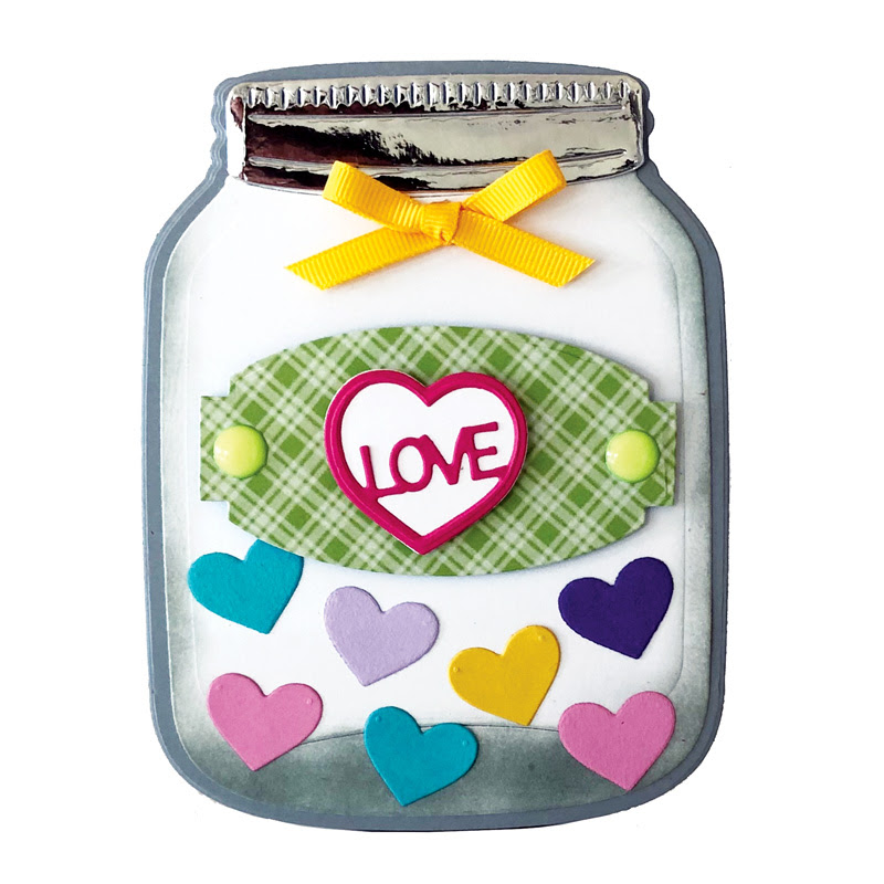 Image of Jar A2 Shaped Card Fold-it Die Set