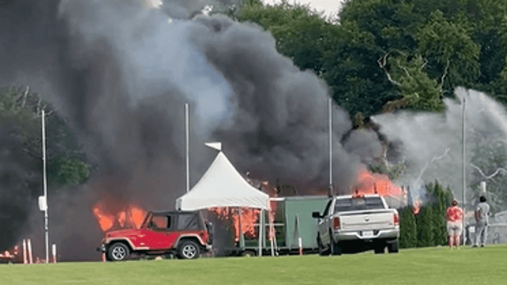 Fire erupts inside building on Glen Farm in Portsmouth