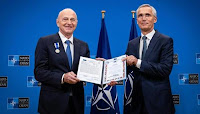 Deputy Secretary General Mircea Geoană receives NATO Meritorious Service Medal