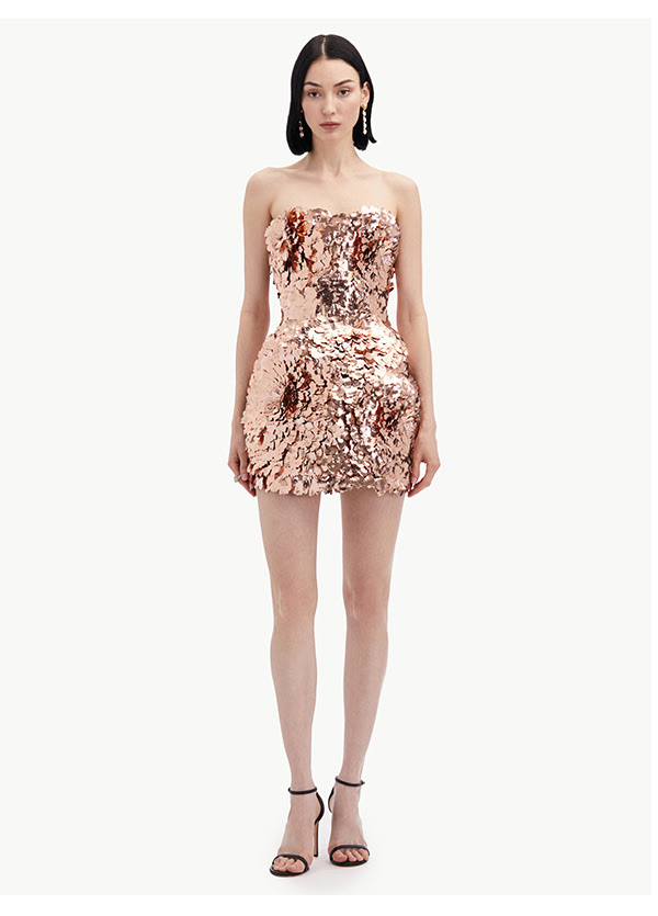 Petal Paillette Cocktail Dress