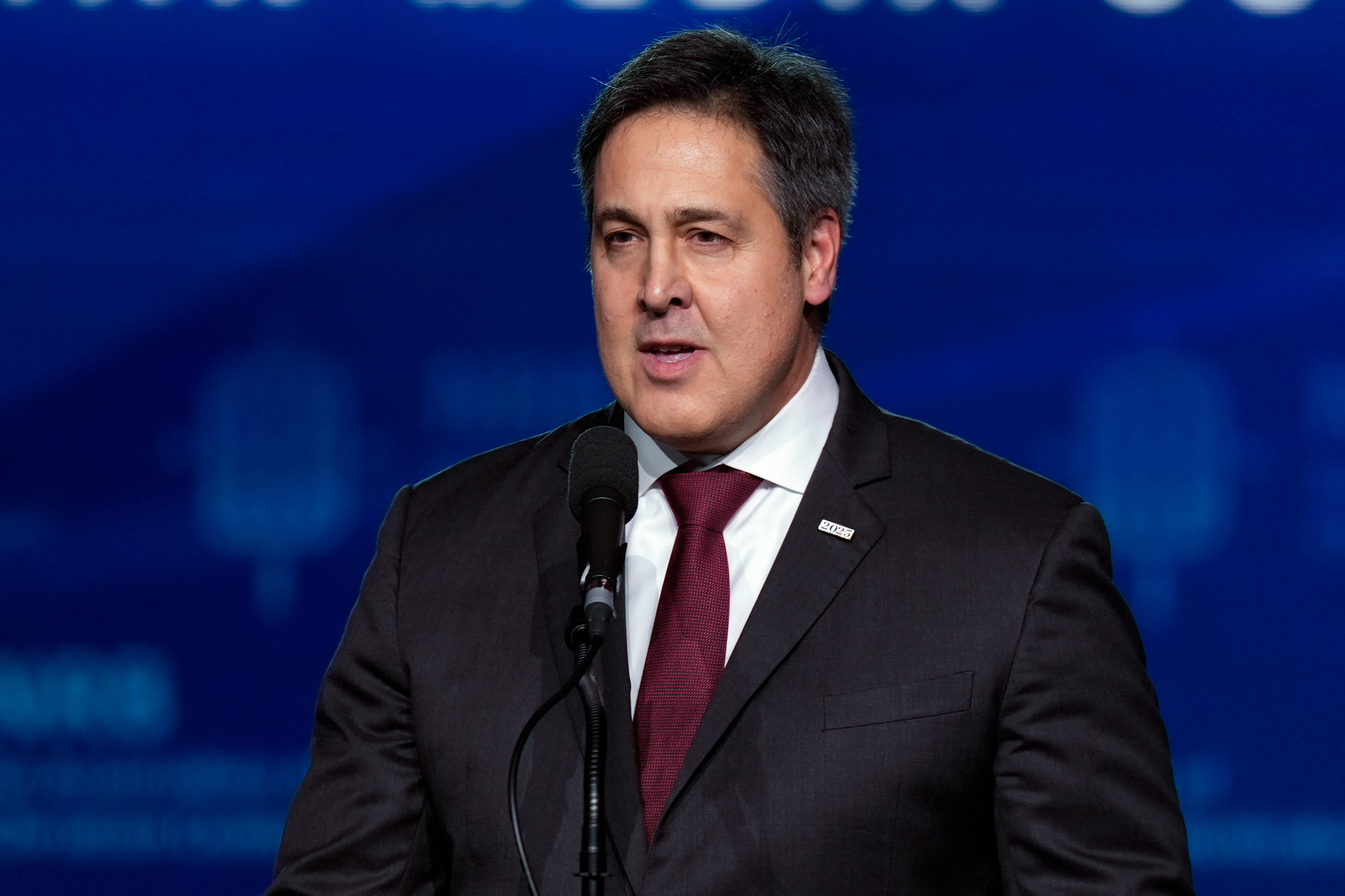 Paul Dans, director of Project 2025 at the Heritage Foundation, speaks at the National Religious Broadcasters convention, Feb. 22, 2024, in Nashville, Tenn.