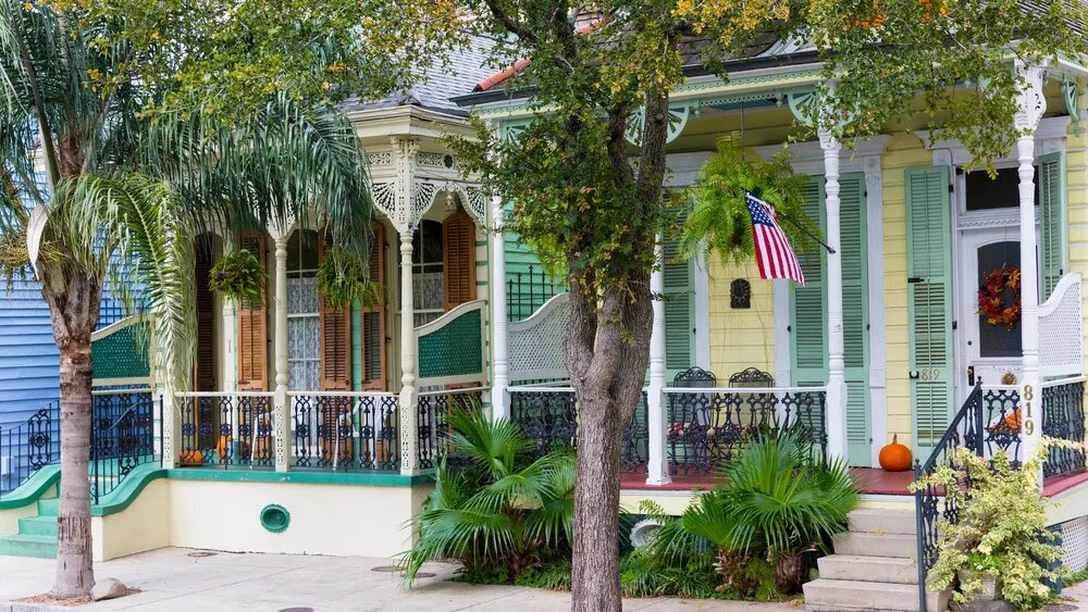 Creole town houses in New Orleans