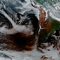 image of annular sloar ecplise over South America