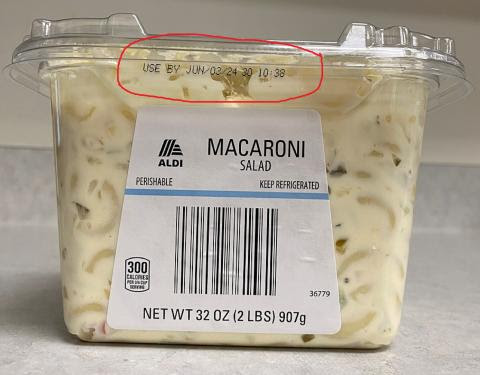 Attachment 2: “Correct Side Label Macaroni Salad, 32 oz.”