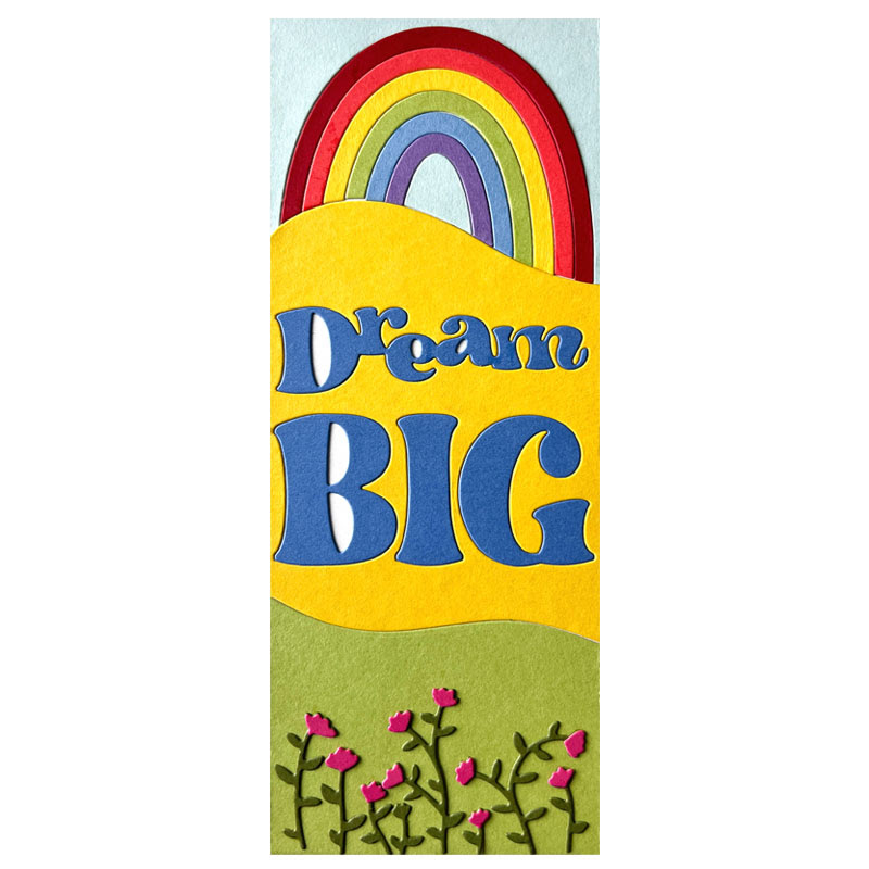 Image of Dream Big Slimline Tri-Background Die Set