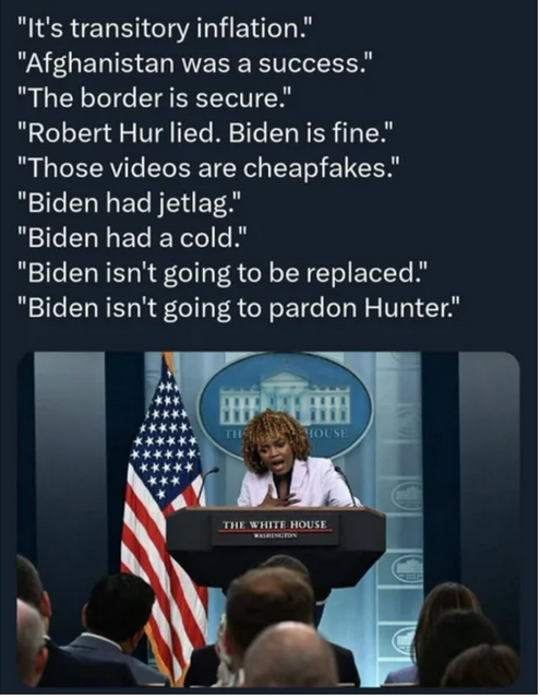 A list of Press Secretary lies.
