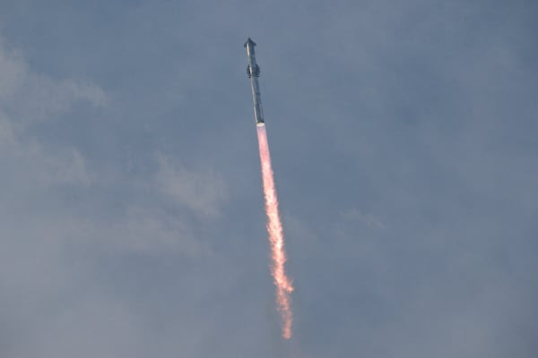 SpaceX's Starship spacecraft blasts off from Texas. AFP