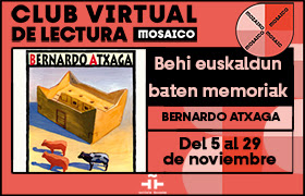 Club virtual de lectura. Mosaico. Bernardo Atxaga. Noviembre 2024. Instituto Cervantes.