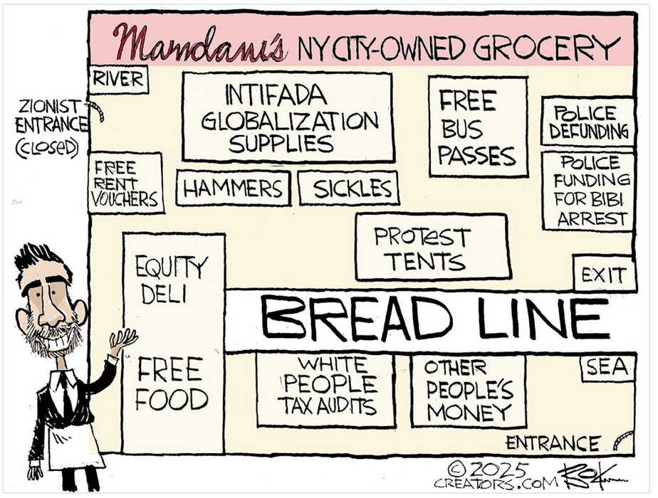 Editorial cartoon mock Mamfani.