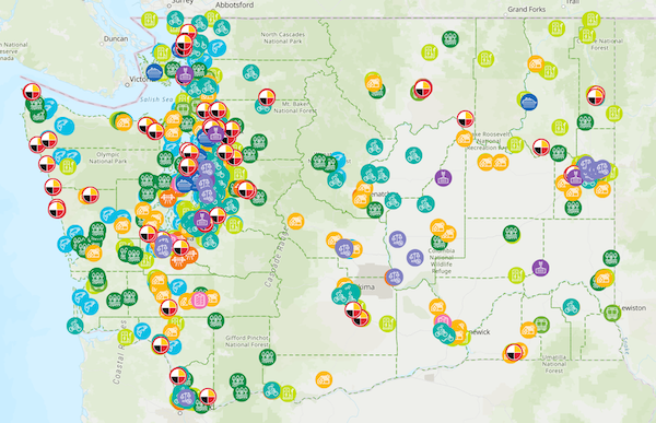 Map of Washington State with projects at risk from I-2117 noted
