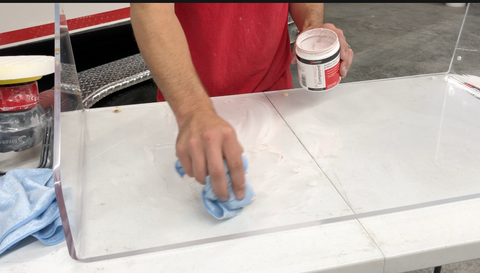 Applying Buff Magic to Windshield