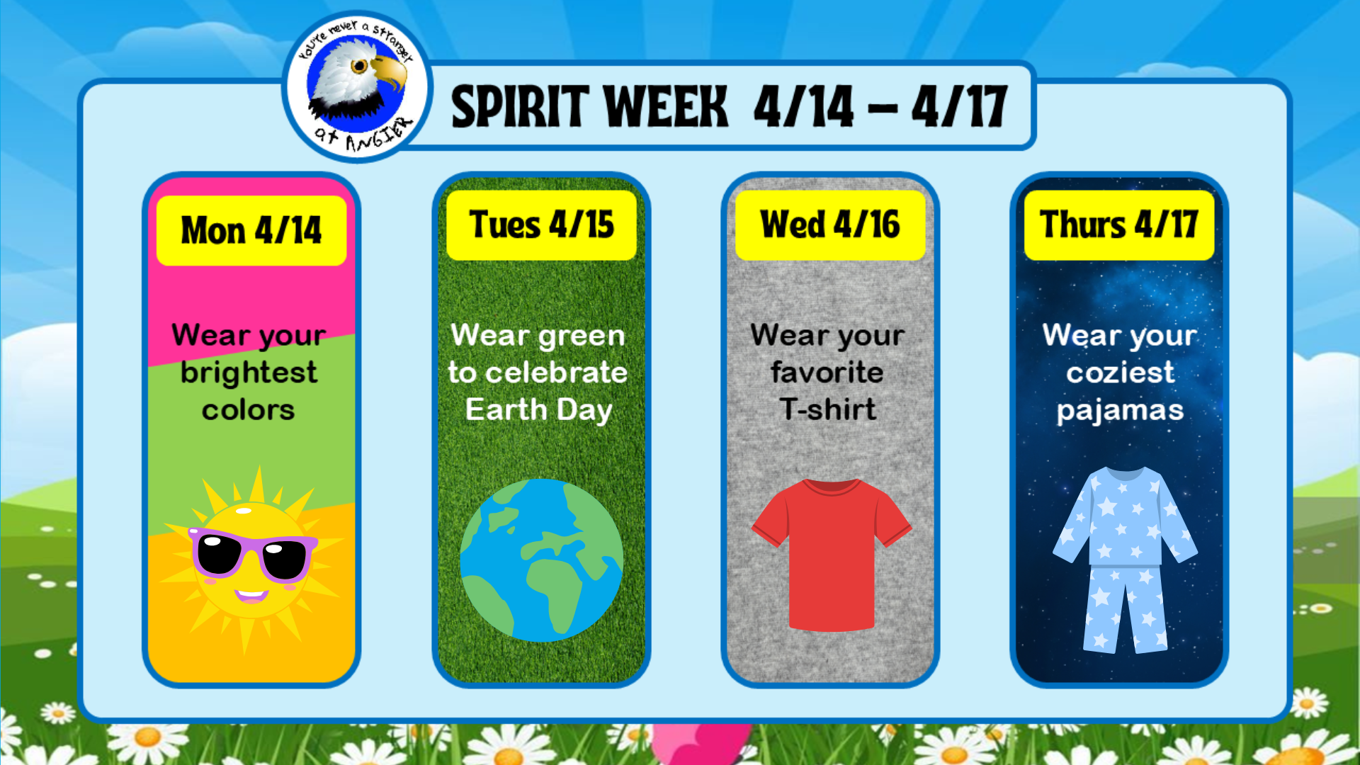 Spirit week graphic