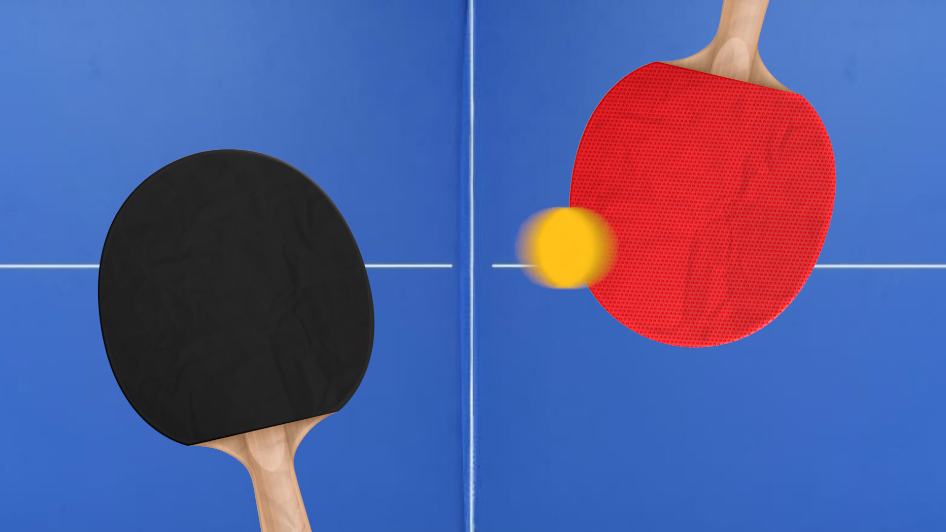 Pourquoi les raquettes de ping-pong sont-elles toujours rouges et noires ?