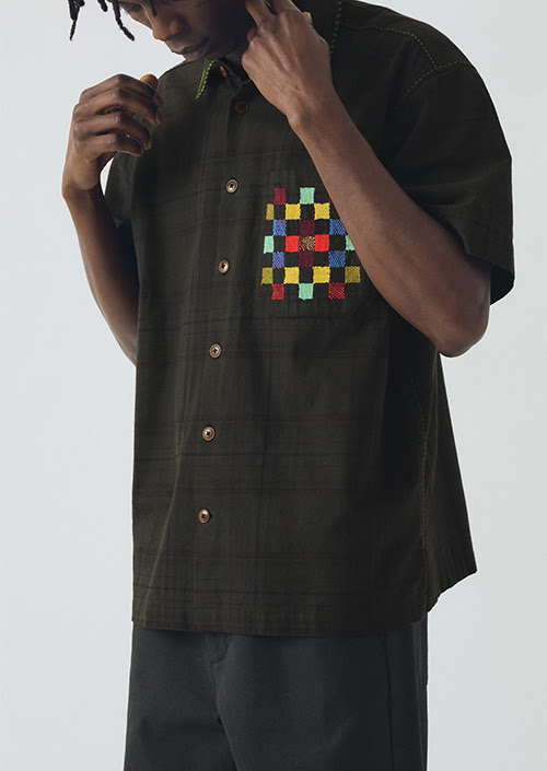 Overdyed Hand Embroidered Shirt