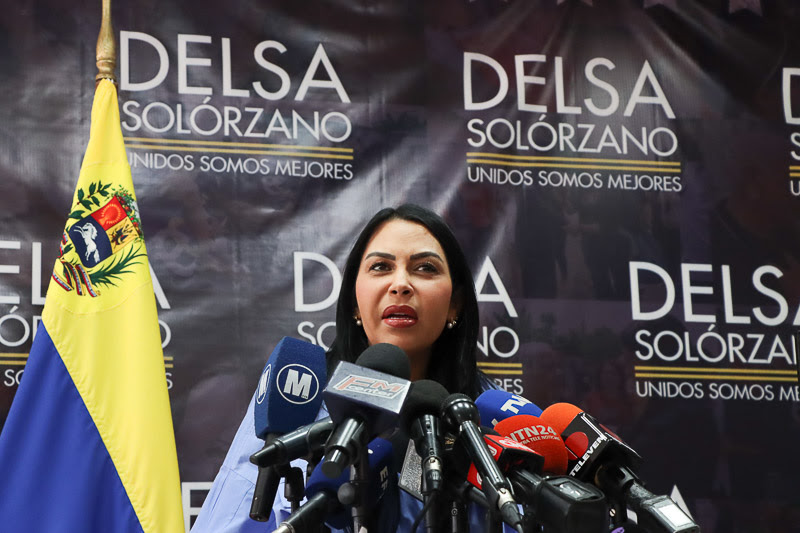 Delsa Solórzano, dirigente de la oposición y presidenta del partido Encuentro Ciudadano
