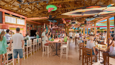 Mingo’s Tropical Bar & Kitchen is one of more than 30 dining and beverage outlets Carnival Cruise Line guests will enjoy at Celebration Key when the new destination opens on Grand Bahama in July 2025.