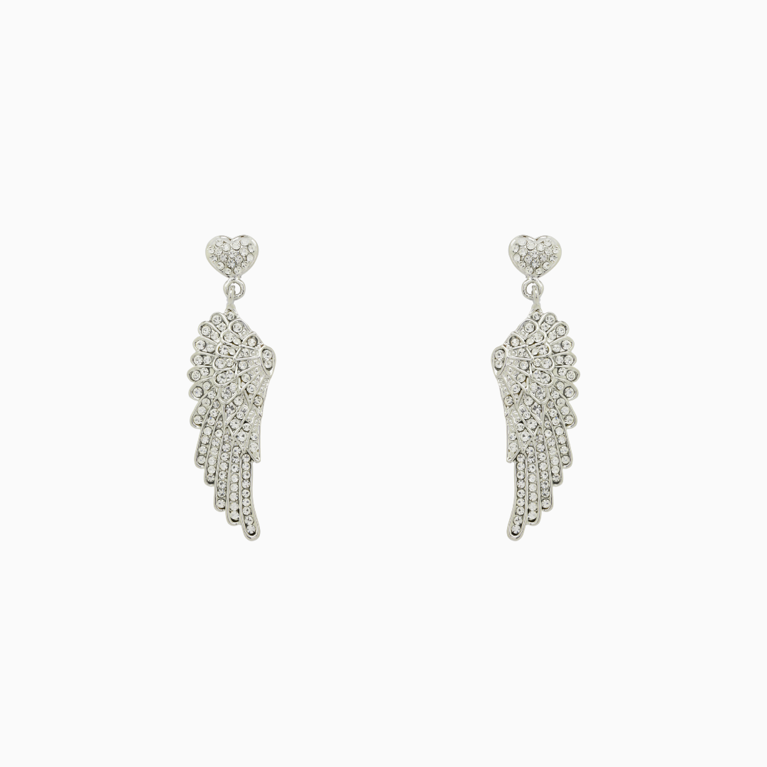 Image of Wing and Heart Earrings