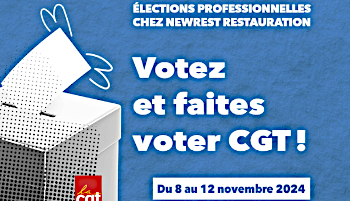 Élections chez Newrest : votez et faites voter CGT !